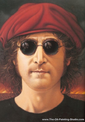 Pop and Rock Portraits - Rock - John painting for sale Beatles1