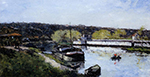 Albert Lebourg Barge on the Seine at Basd Meudon oil painting reproduction