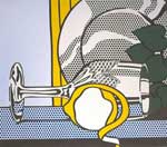 Roy Lichtenstein Still Life with Glass and Peeled Lemon oil painting reproduction