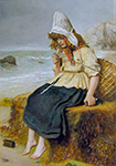 John Everett Millais Message the Sea, 1859 oil painting reproduction