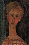 Amedeo Modigliani A Blond Wearing Earings oil painting reproduction