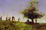 Thomas Eakins Mending Net, 1881 oil painting reproduction