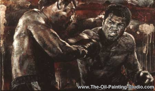 Sports Art - Boxing - Ali v. Foreman painting for sale Ali3