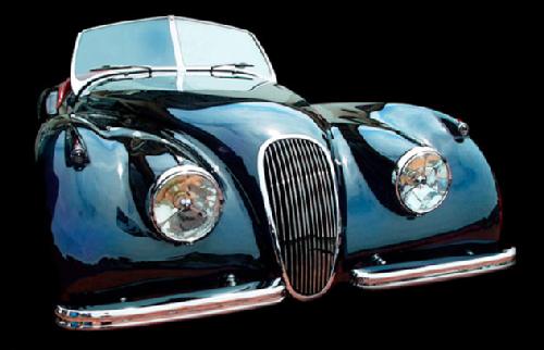 Transport Art - Automobile Art - Jaguar painting for sale Auto29