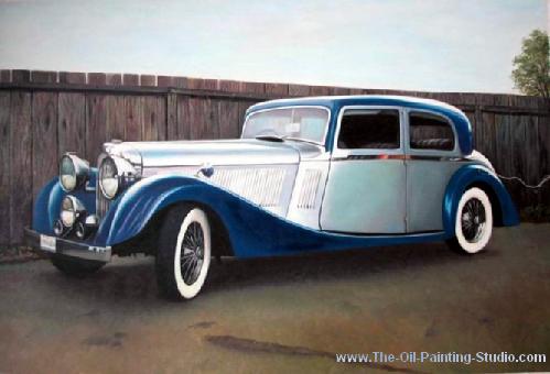 Transport Art - Automobile Art - Packard painting for sale Auto7