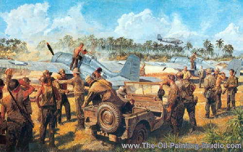 Transport Art - Aviation Art - Guadalcanal painting for sale Avi10