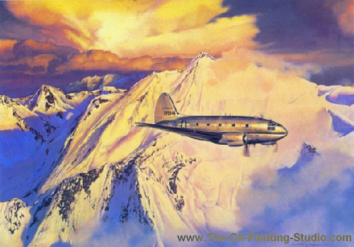 Transport Art - Aviation Art - No Time to Lose an Engine painting for sale Avi3