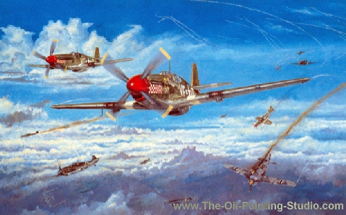 Transport Art - Aviation Art - Wingman painting for sale Avi5