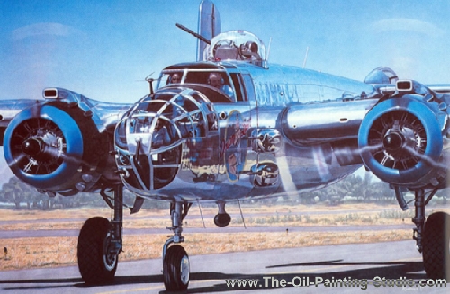Transport Art - Aviation Art - North American Thunder painting for sale Avi6