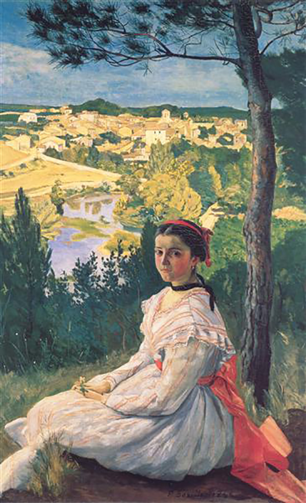 Frederic Bazille View of the Village of Castelnau-le-Lez oil painting reproduction