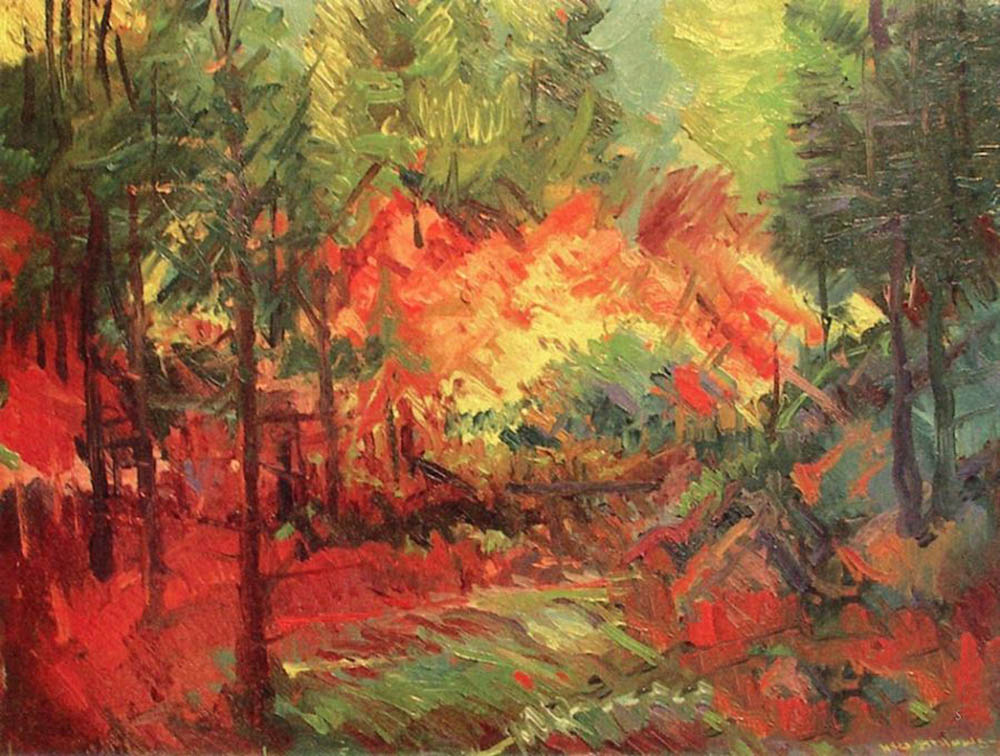 George Bellows Autumn Flame oil painting reproduction