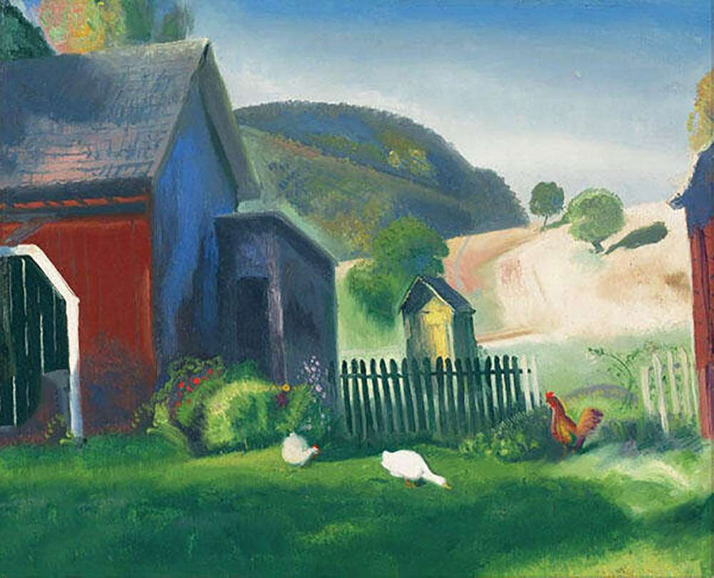 George Bellows Barnyard and Chickens oil painting reproduction