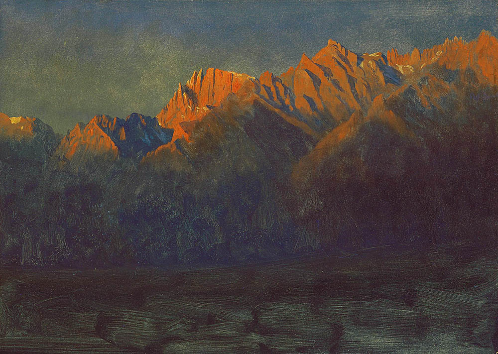 Albert Bierstadt Sunrise in the Sierras 1872 oil painting reproduction