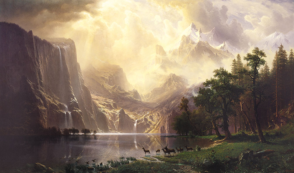 Albert Bierstadt Among the Sierra Nevada Mountains oil painting reproduction