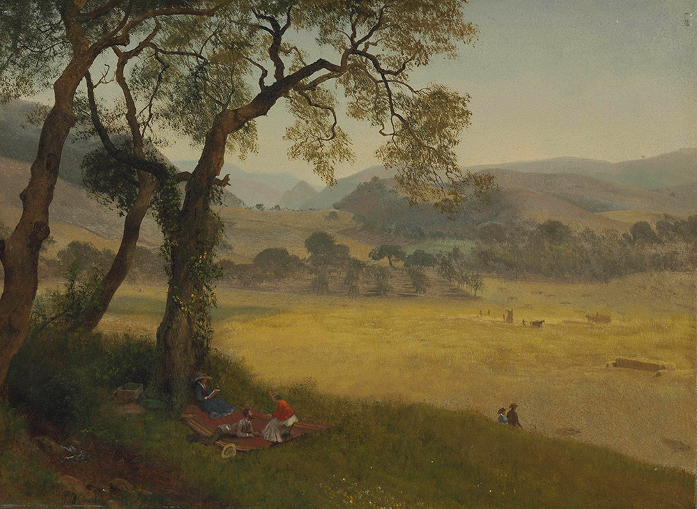 Albert Bierstadt A golden summer day near Oakland (1873) oil painting reproduction