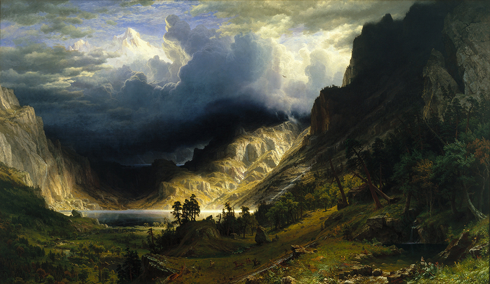 Albert Bierstadt A Storm in the Rocky Mountains, Mt. Rosalie oil painting reproduction