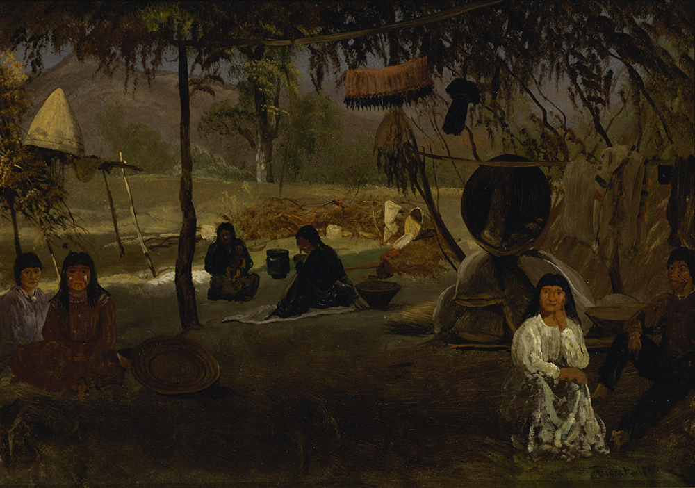 Albert Bierstadt California Indian Camp oil painting reproduction