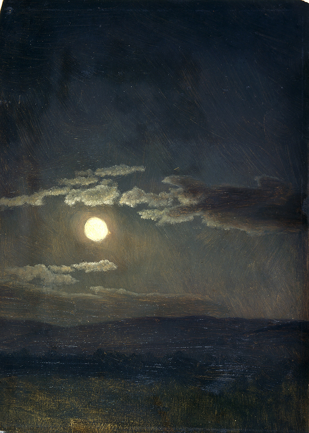 Albert Bierstadt Cloud Study, Moonlight oil painting reproduction