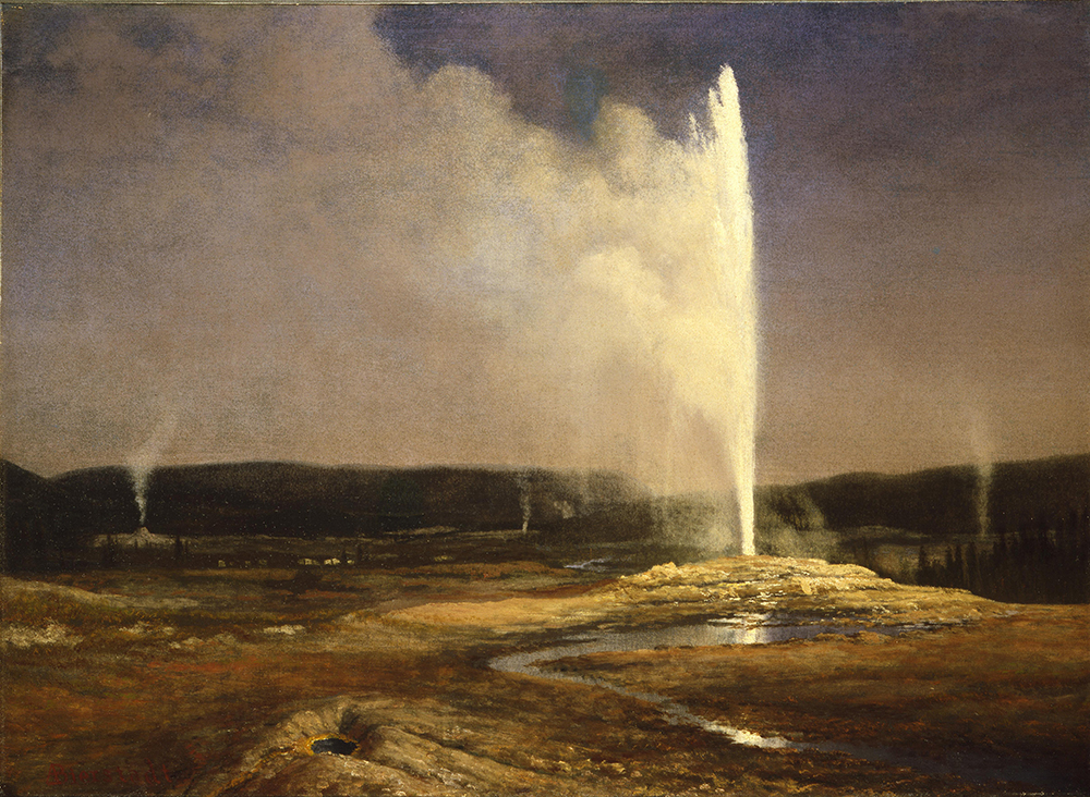 Albert Bierstadt Geysers in Yellowstone (c.1881) oil painting reproduction