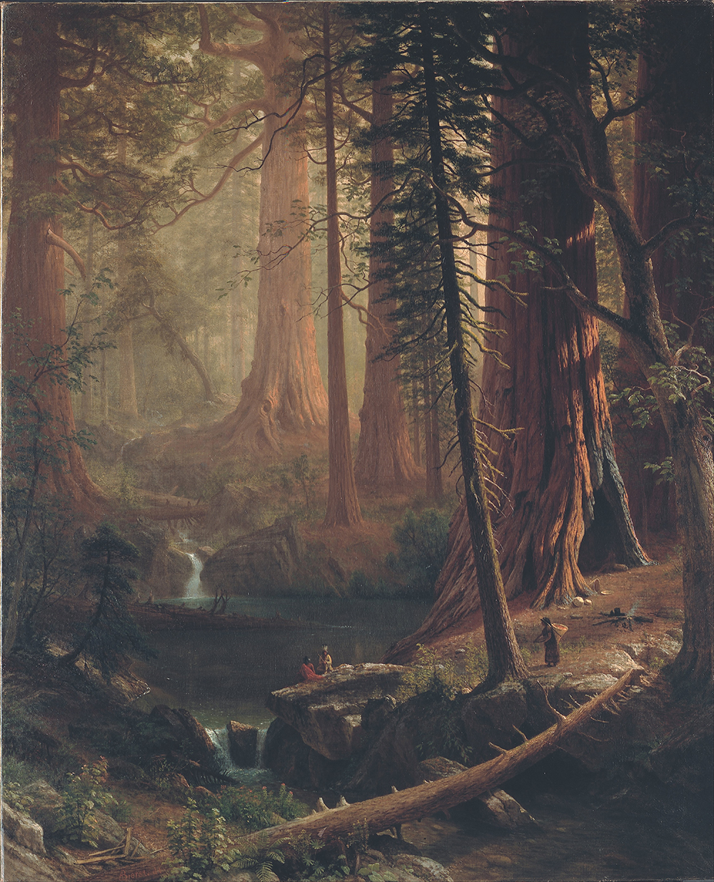 Albert Bierstadt Giant Redwood Trees of California oil painting reproduction