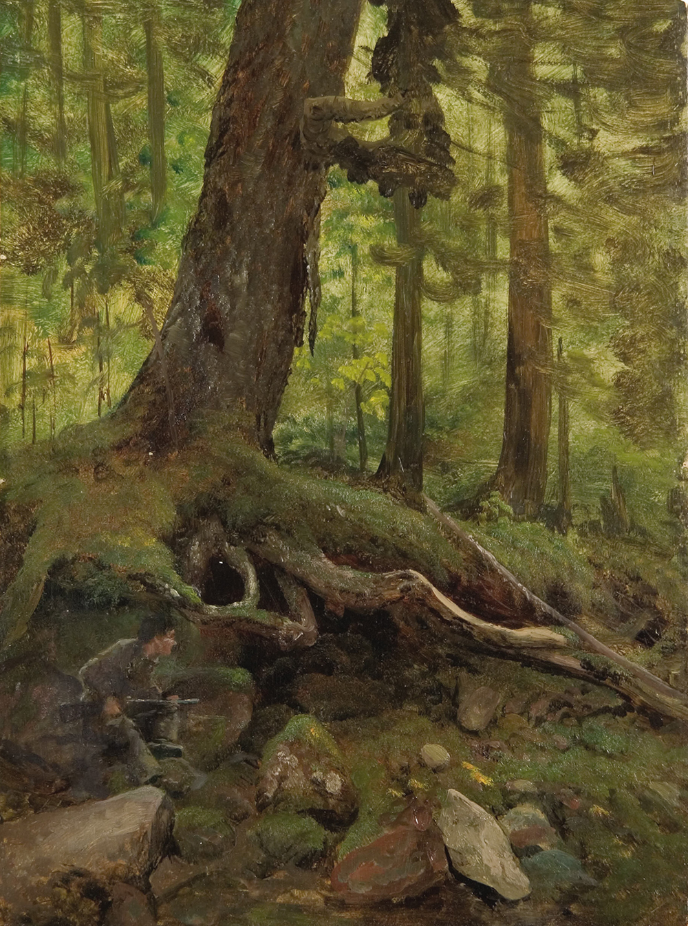 Albert Bierstadt Hunter in the White Mountains Near Glen House oil painting reproduction