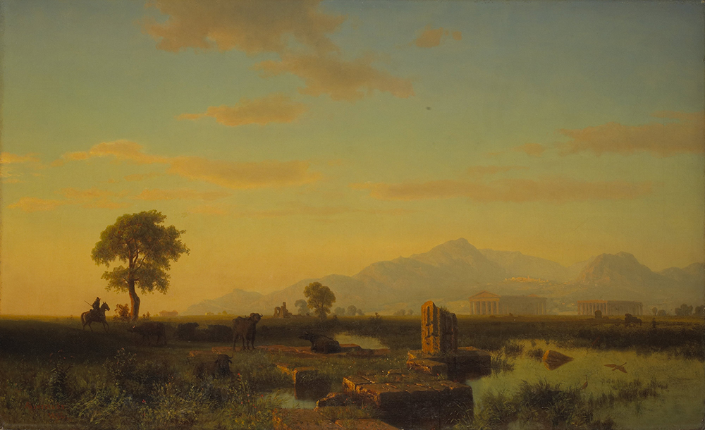 Albert Bierstadt Ruins of Paestum oil painting reproduction