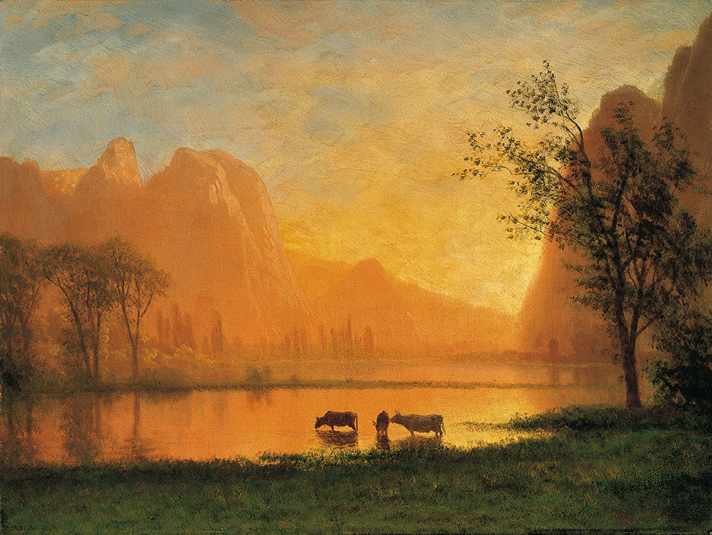Albert Bierstadt Sundown at Yosemite oil painting reproduction