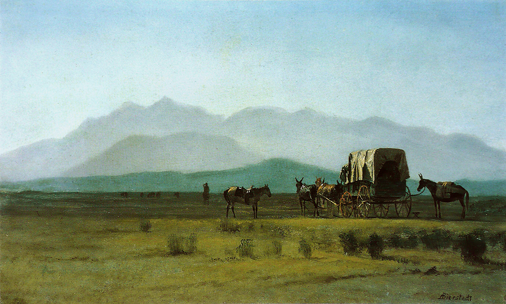 Albert Bierstadt Surveyor's Wagon in the Rockies  oil painting reproduction