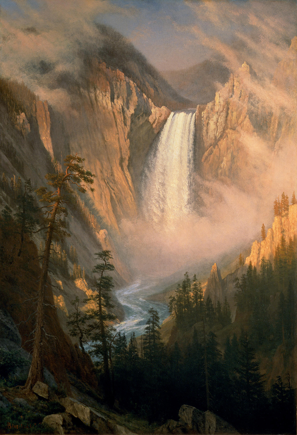 Albert Bierstadt Yellowstone Falls oil painting reproduction
