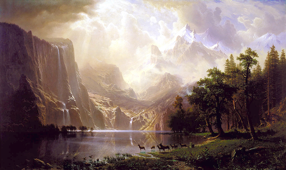 Albert Bierstadt Among the Sierra Nevada Mountains1868 oil painting reproduction