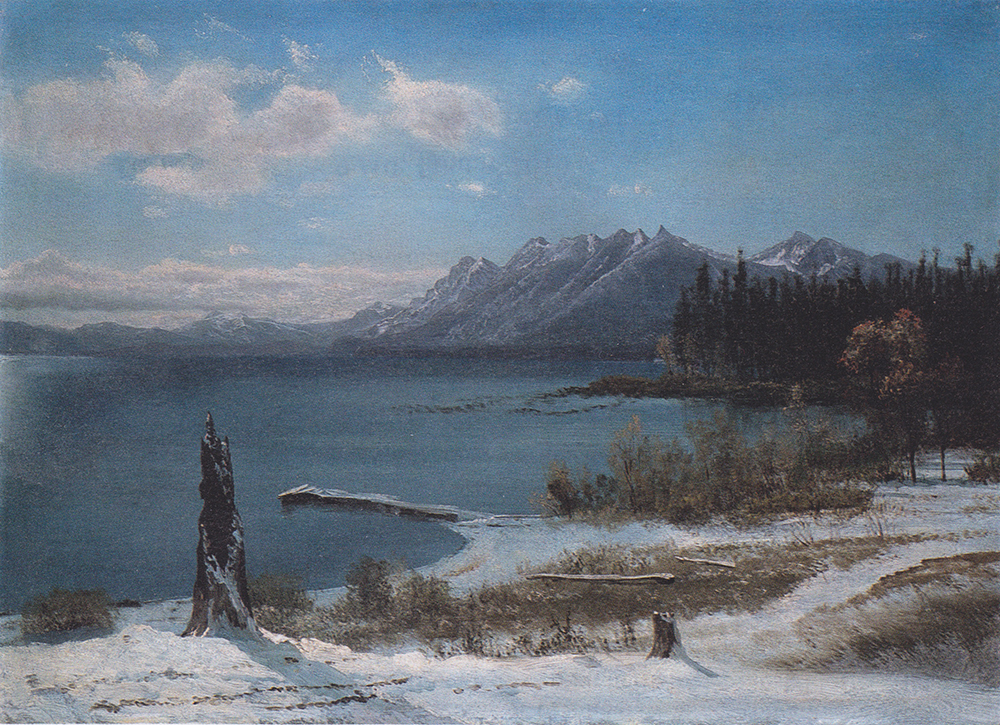 Albert Bierstadt Winterlicher Lake Tahoe oil painting reproduction