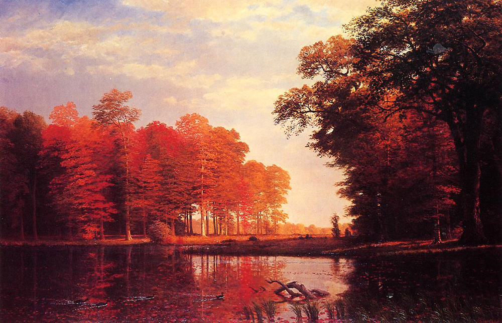 Albert Bierstadt Autumn Woods oil painting reproduction