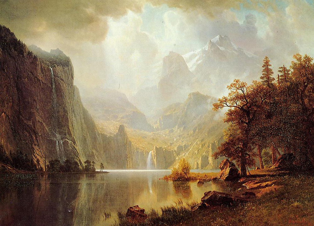 Albert Bierstadt In the Mountains oil painting reproduction