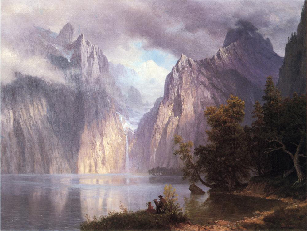 Albert Bierstadt Scene in the Sierra Nevada oil painting reproduction