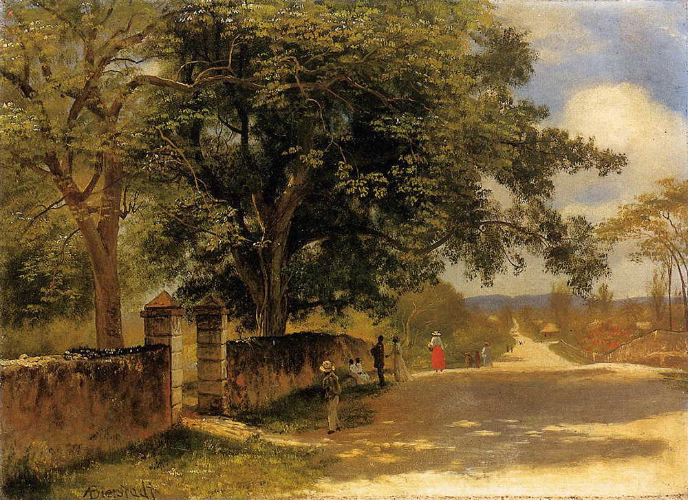 Albert Bierstadt Street in Nassau oil painting reproduction