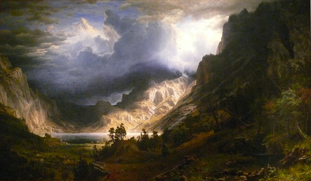 Albert Bierstadt A Storm in the Rocky Mountains, Mt Rosalie oil painting reproduction
