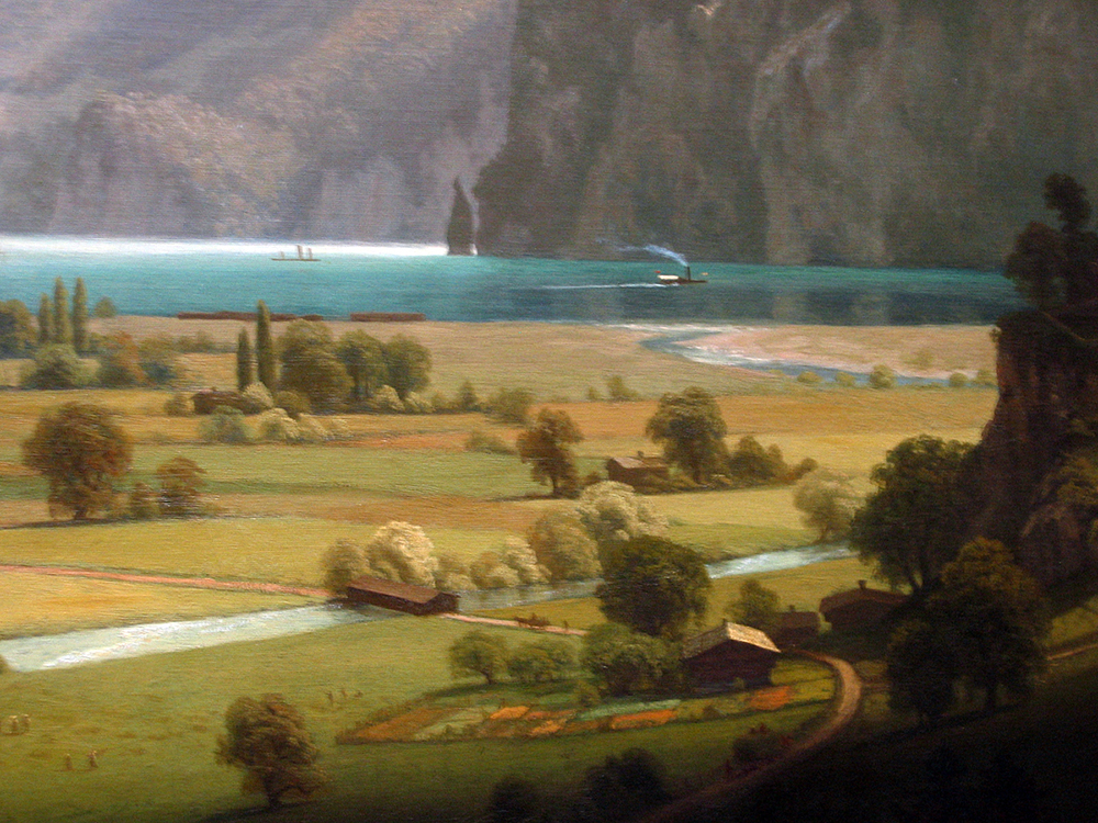 Albert Bierstadt Lake Lucerne 1858 closeup1 oil painting reproduction