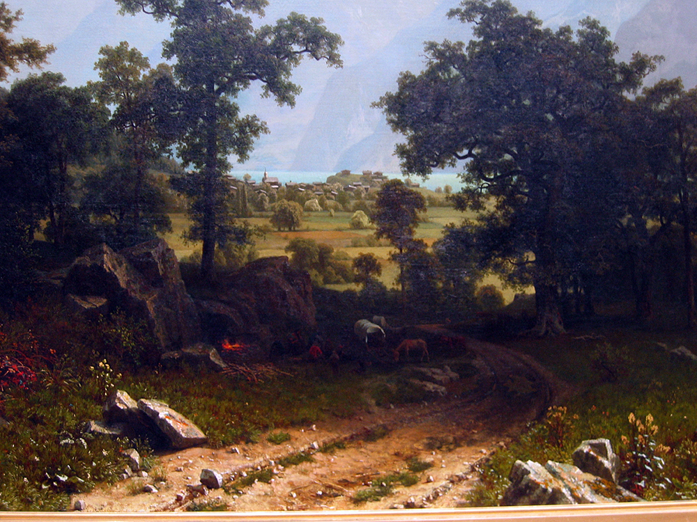 Albert Bierstadt Lake Lucerne 1858 closeup2 oil painting reproduction