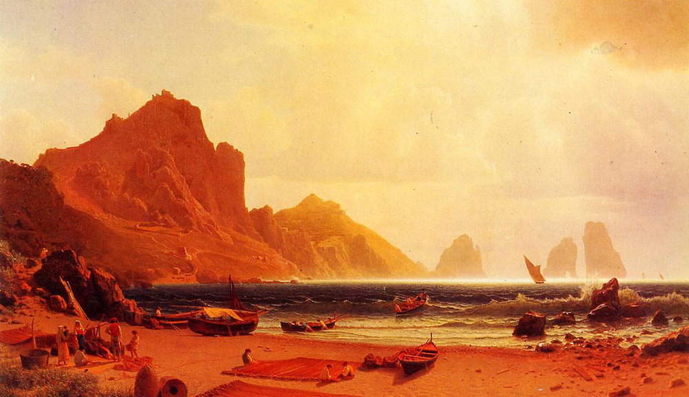 Albert Bierstadt The Marina Piccdola Capri1859 oil painting reproduction