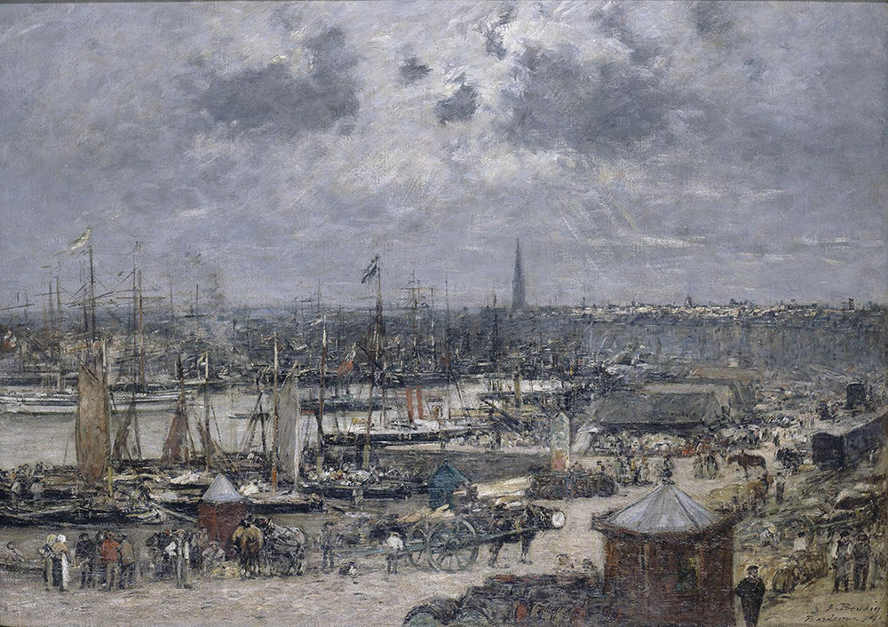 Eugene Boudin Bordeaux, the Port, 1897 oil painting reproduction