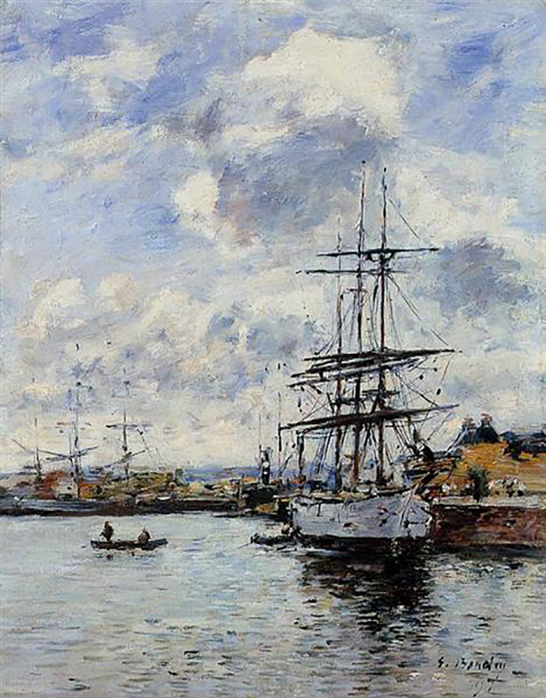 Eugene Boudin Deauville the Harbor-1897 oil painting reproduction
