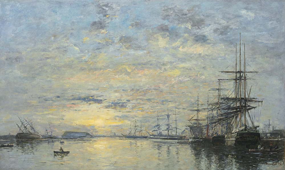 Eugene Boudin Havre, The Eure Basin, 1872 oil painting reproduction