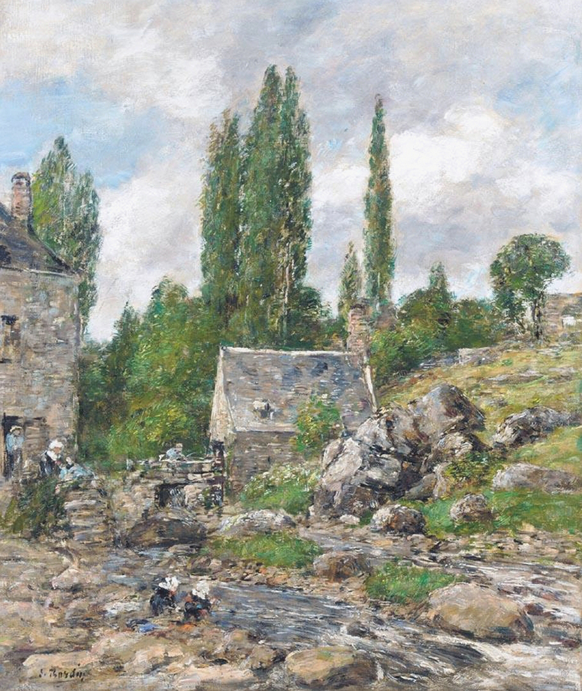 Eugene Boudin Pont Aven, the Mill, 1897 oil painting reproduction