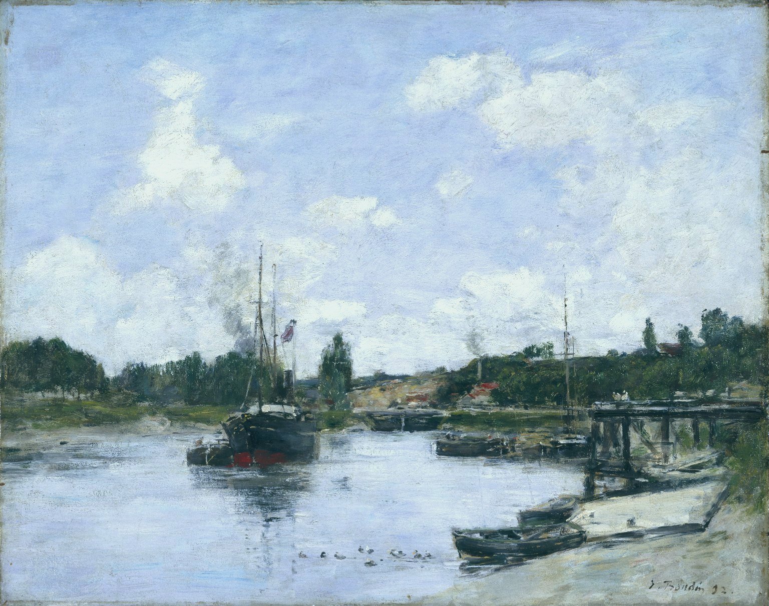 Eugene Boudin Saint Valery sur Somme, the Port, 1892 oil painting reproduction