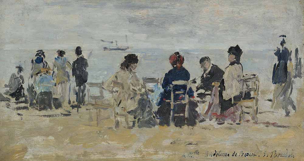 Eugene Boudin Scene on the Beach, 1883-87 oil painting reproduction