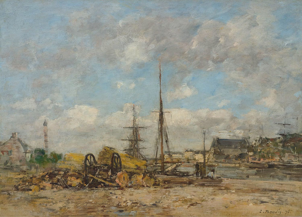 Eugene Boudin The Port of Trouville, 1876 oil painting reproduction