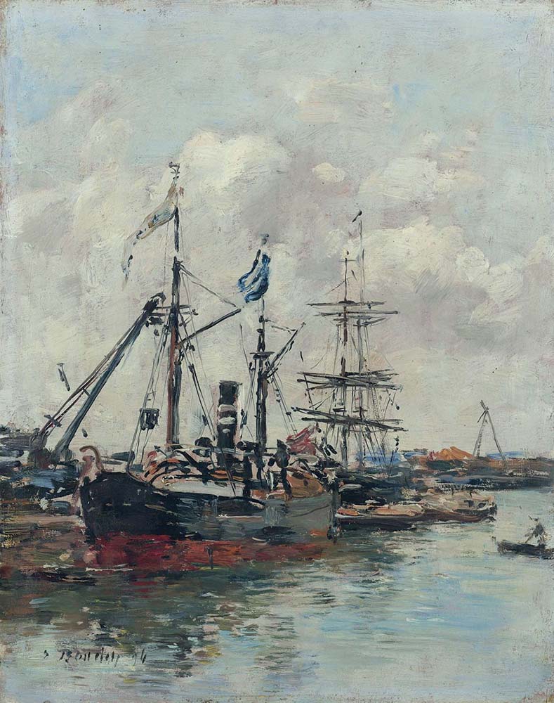 Eugene Boudin Trouville, The Port, 1894 oil painting reproduction