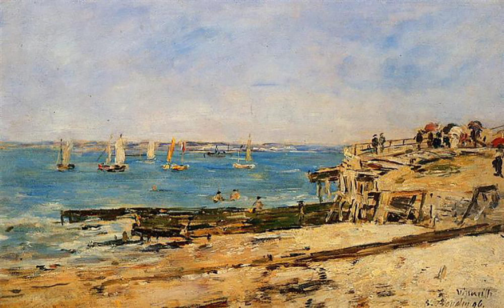 Eugene Boudin Villerville The Shore 1896 oil painting reproduction