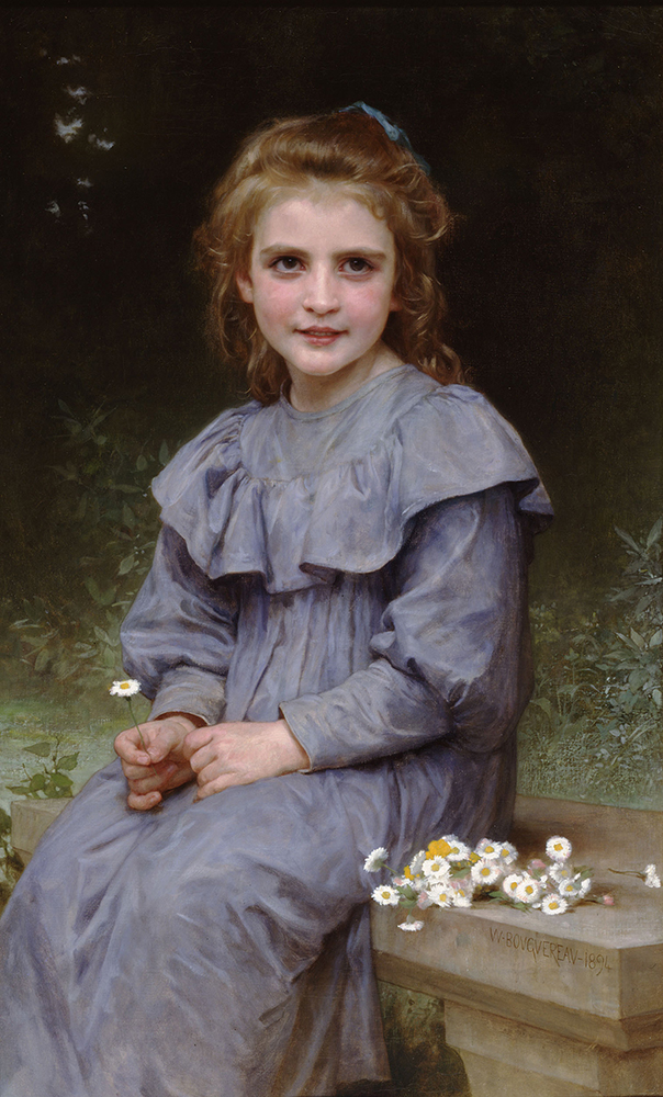 William-Adolphe Bouguereau Daisies (1894) oil painting reproduction