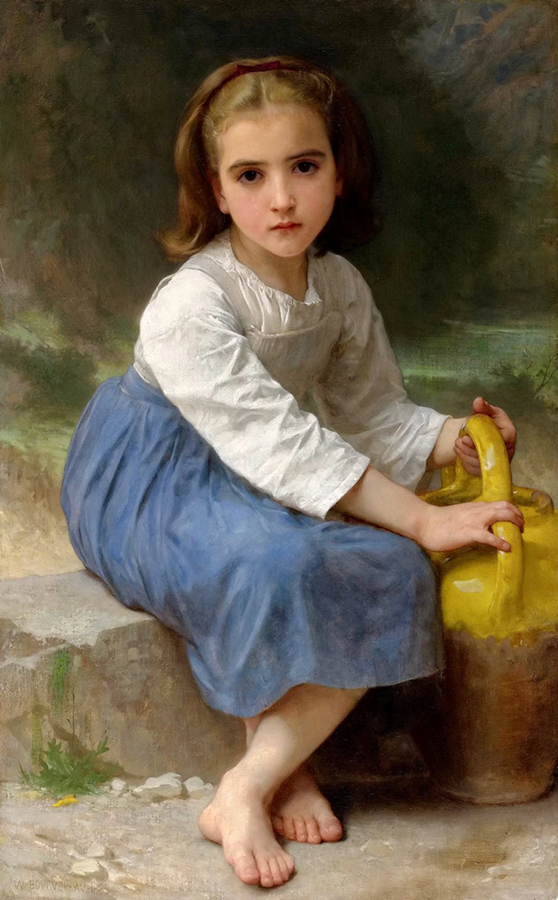William-Adolphe Bouguereau Jeune Fille A La Cruche (1885) oil painting reproduction
